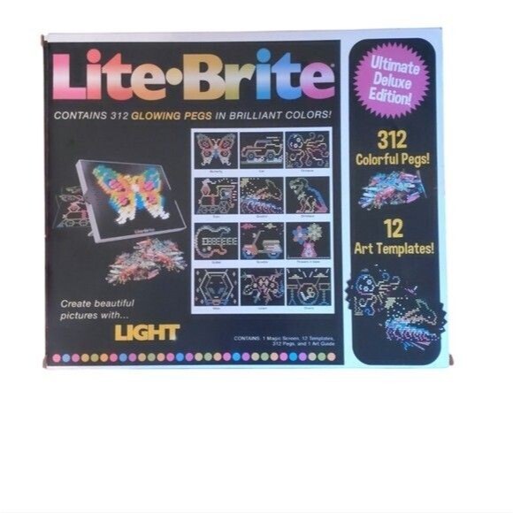 LITE BRITE NEW Glow Peg Toy Game Ultimate Deluxe Ed. Gift Kids Art Design - Picture 2 of 5